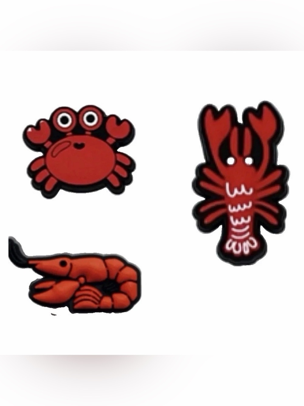 3 Pieces Crab Lobster Crawfish Shoe Charms For Croc Shoes